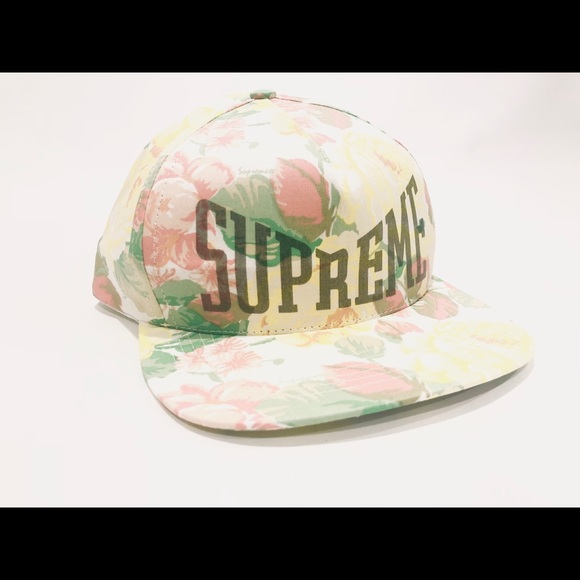Supreme Floral 5 Panel White Hat SS18 -SOLD OUT- - Picture 3 of 6